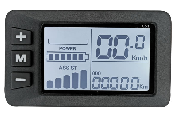 una silueta de bici electrica con un enchufe para cargar